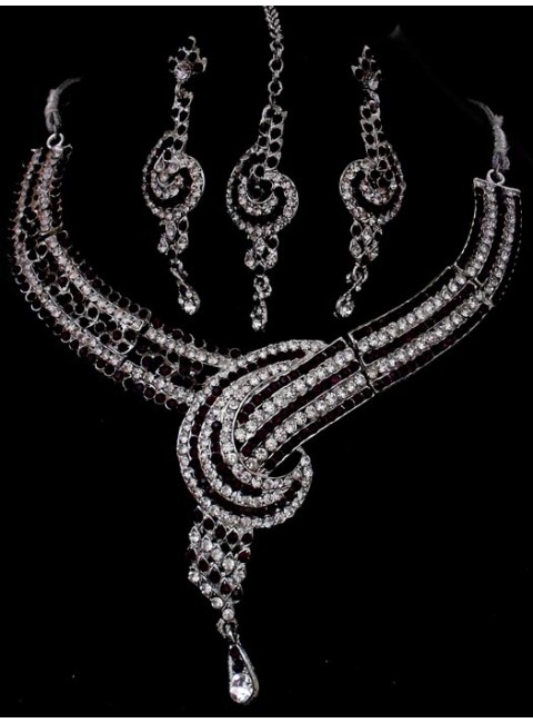 Rhodium Necklace Set